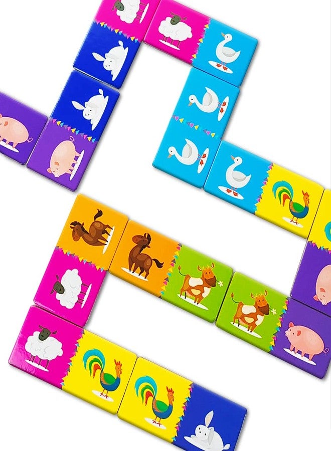 LithoConcepts Double-Side Dominoes Games,Animal Dominoes for Kids Ages 4-8,Super Fun Family Game,Make A Great Gift for Preschool,Educational Toys for 3+ Year Old - Image 4